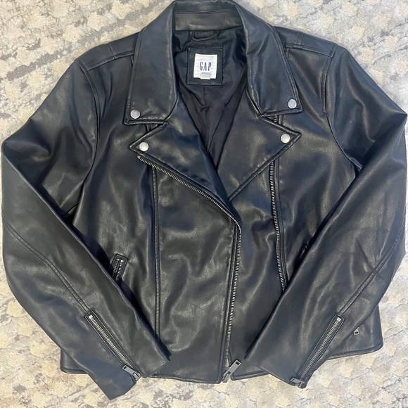 GAP Jackets & Blazers - GAP ~ Faux Leather Jacket ~ Large ~  Chic 🍁🍂🧡